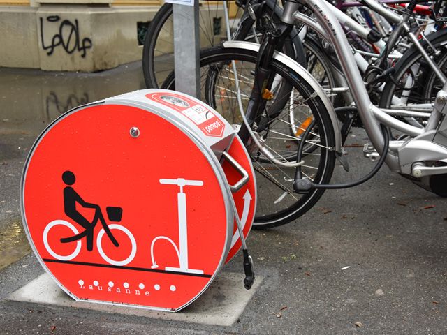 Pompes à vélo en libre-service – Ville de Lausanne